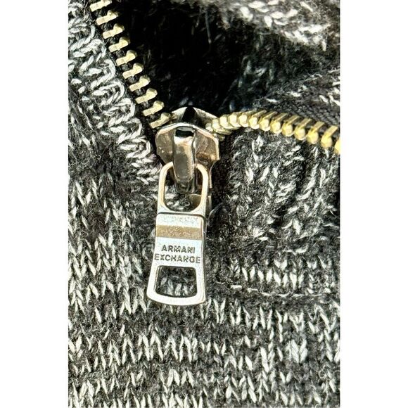 Armani Exchange Alpaca Wool Blend High Collar Quarter Zip Men's Sweater Small - Picture 2 of 12